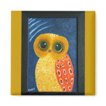 My First Owl Painting magnets