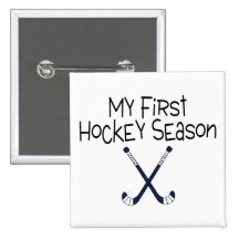 My First Soccer Season (Hockey Sticks) Pinback Buttons