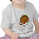 My First Turkey Cute Anime Eyes Damask Feathers t-shirts