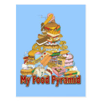 My Food Pyramid ~ Junk Food Snacks postcards