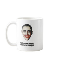 My freedom doesn't need to be changed coffee mug