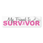 My Friend Is A Survivor (Pink Ribbon) Bumper Sticker