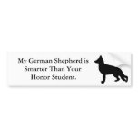 My German Shepherd is Smarter bumper stickers
