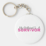 My Girlfriend Is A Survivor (Pink Ribbon) Key Chain