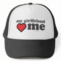 My Girlfriend Loves Me Valentines Day Heart 14th hats