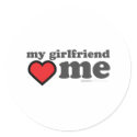 My Girlfriend Loves Me Valentines Day Heart 14th stickers