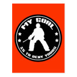 My Goal, Field Hockey (black) Post Cards