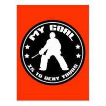 My Goal, Field Hockey (black) Post Cards