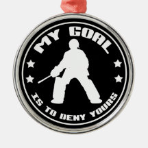 My Goal, Field Hockey Goalie Christmas Ornament