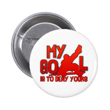 My Goal, Hockey Goalie Pinback Buttons