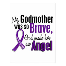 My Godmother Is An Angel 1 Pancreatic Cancer Post Card