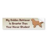 My Golden Retriever is Smarter bumper stickers