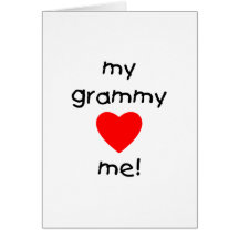 my grammy loves me greeting card