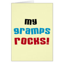 My Gramps Rocks T-shirts and Gifts Greeting Cards