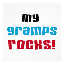 My Gramps Rocks T-shirts and Gifts Invitations