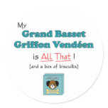 My Grand Basset Griffon Vendeen is All That! stickers