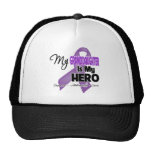 My Granddaughter is My Hero - Purple Ribbon Mesh Hats