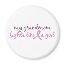 My grandmom fights like a girl 2008 refrigerator magnet