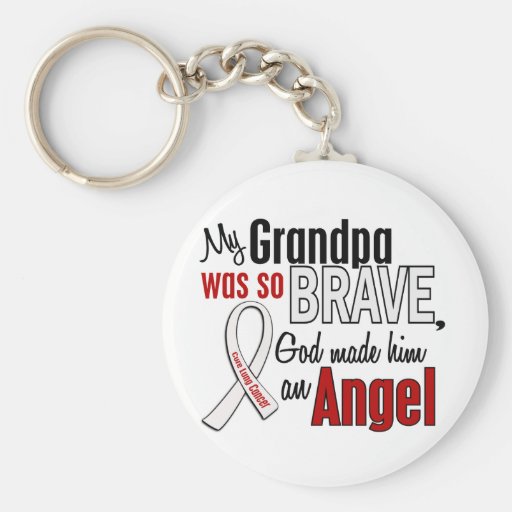 My Grandpa Is An Angel Lung Cancer Keychain