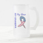 My Grandpa My Hero Patriotic Grunge Ribbon Coffee Mug