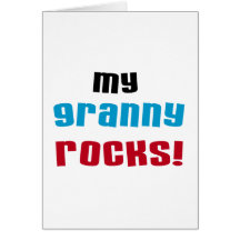 My Granny Rocks T shirts and Gifts Greeting Card