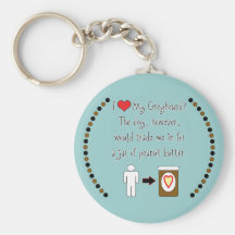 My Greyhound Loves Peanut Butter Keychains