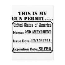 My Gun Permit Never Expires Postcards