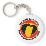 My hair is a bird keychains