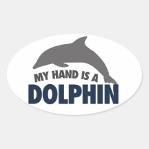 My hand is a dolphin stickers