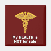 My health is not for sale fridge magnet