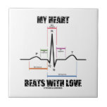 My Heart Beats With Love (Electrocardiogram ECG) Tiles