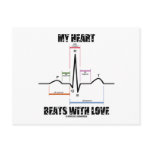 My Heart Beats With Love (Electrocardiogram) postcards