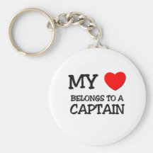 My Heart Belongs To A CAPTAIN Key Chain