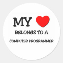 My Heart Belongs To A COMPUTER PROGRAMMER Stickers
