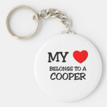 My Heart Belongs To A COOPER Keychain