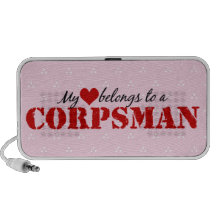 My Heart Belongs To A Corpsman iPod Speakers
