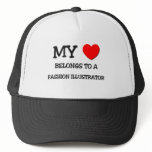 My Heart Belongs To A FASHION ILLUSTRATOR hats