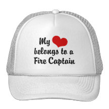 My Heart Belongs To A Fire Captain Mesh Hats