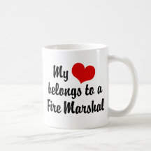 My Heart Belongs To A Fire Marshal Coffee Mugs