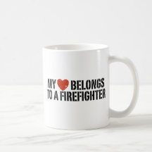 My Heart Belongs To A Firefighter Mugs