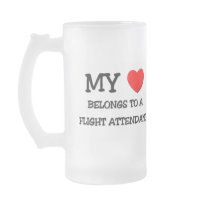 My Heart Belongs To A FLIGHT ATTENDANT Coffee Mug