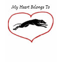My Heart Belongs To..a greyhound t-shirts