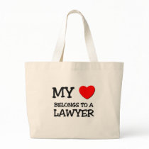My Heart Belongs To A LAWYER Tote Bags