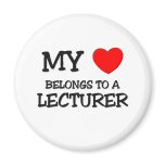 My Heart Belongs To A LECTURER magnets