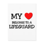 My Heart Belongs To A LIFEGUARD postcards