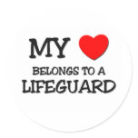 My Heart Belongs To A LIFEGUARD stickers