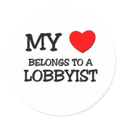 My Heart Belongs To A LOBBYIST Round Sticker by professions