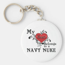 My Heart Belongs to a Navy Nuke Keychain