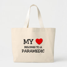 My Heart Belongs To A PARAMEDIC Canvas Bag
