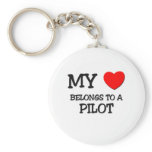 My Heart Belongs To A PILOT keychains